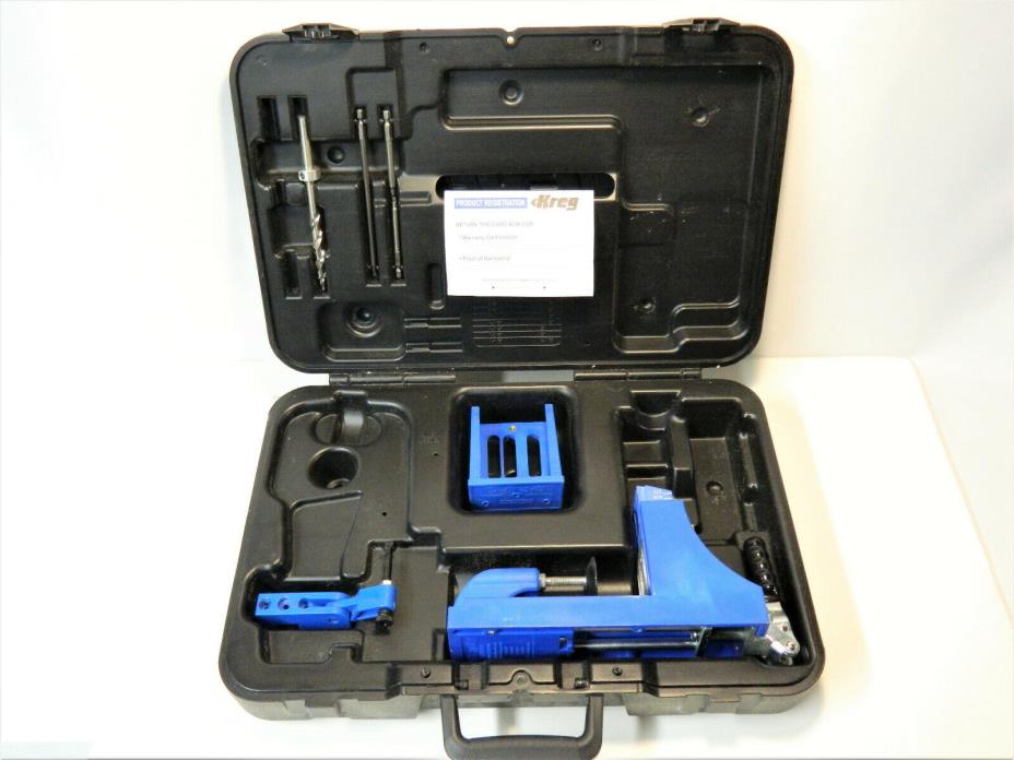 7-PC KREG 3 POCKET HOLE JOINT JIG DRILL SET W/ CASE!