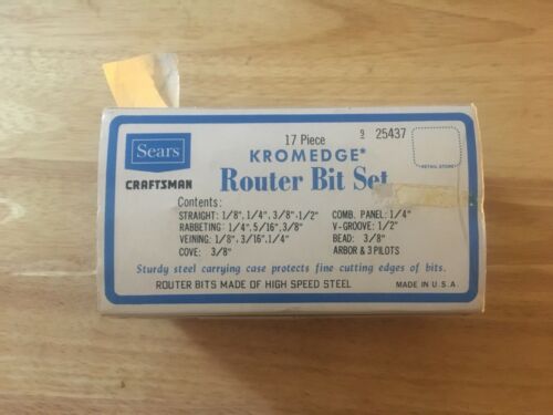 Sears/Craftsman Router Bit Set (Read Description)
