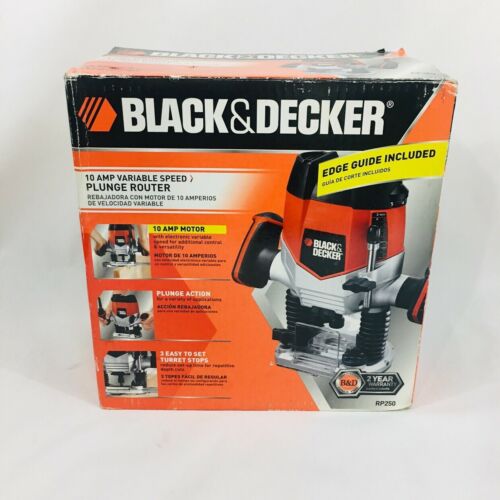 Black And Decker RP250 Plunge Router 10Amp 8000-27000 RPM New Opened Box