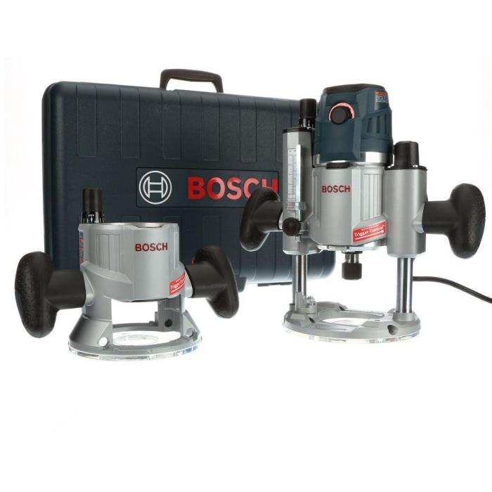 Bosch 15 Amp Corded Variable Speed Combination Plunge & Fixed-Base Router Pack