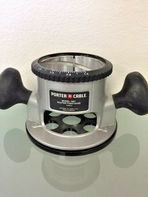 used Porter-Cable model 1001 fixed router base Great Spare or mount under table