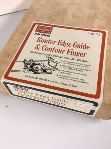 Sears Craftsman Router Edge Guide & Contour Finger 9-25173 Manual Vintage
