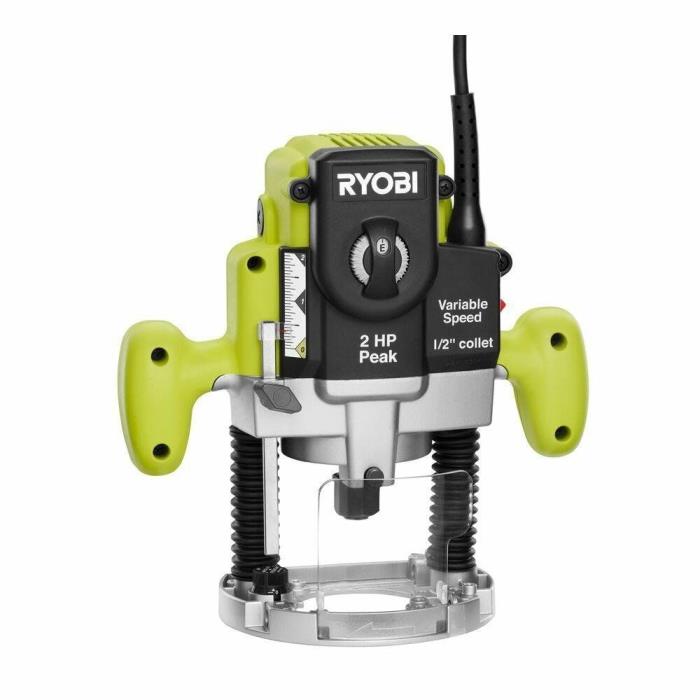 NEW RYOBI RE180PL1G 2HP PEAK 10 AMP PLUNGE BASE ROUTER