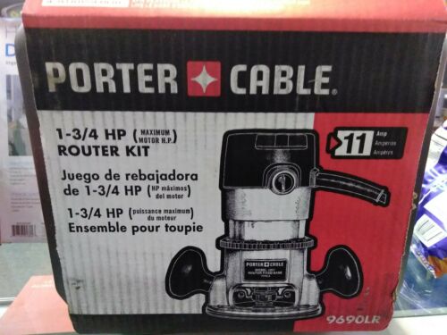 NEW - Porter Cable 9690LR 1-3/4HP 11-Amp Fixed Base Router Kit