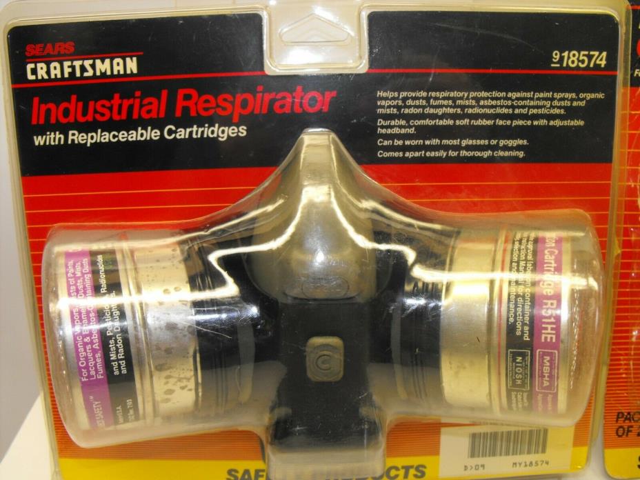 Sears Craftsman Industrial Respirator and Filters In Package
