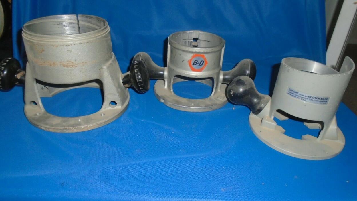 Lot of 3 Router Bases for Bosch 90099B Black & Decker 40184 Craftsman