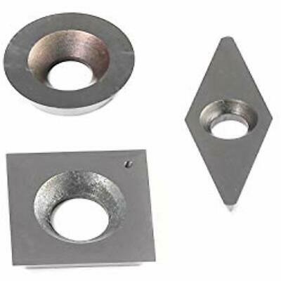 YUFUTOL 3pcs Tungsten Carbide Cutters Inserts Set For Wood Lathe Turning 15mm 