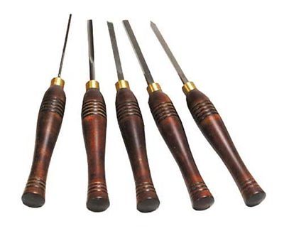 HSS Wood Lathe Chisel Turning Set Hardwood Handle Brass Ferrule Sharpe Edge Cut