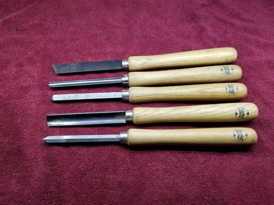Set of 5 Shopsmith Wood Lathe Chisels part #505586