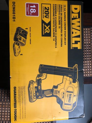 Dewalt DCN681D1 20V XR Cordless 18GA Narrow Crown Stapler Kit ~NIB~