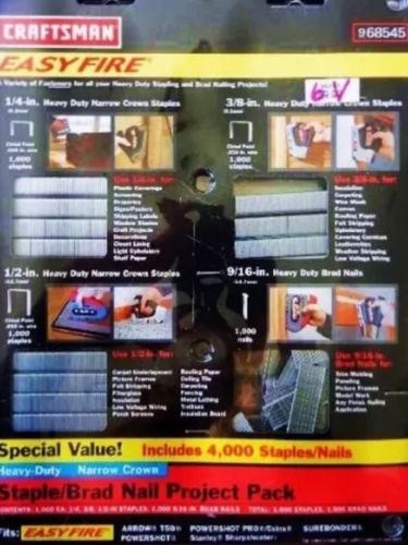 Craftsman Easy Fire 4,000 Staples/Nails Assortment Stapler 1/4