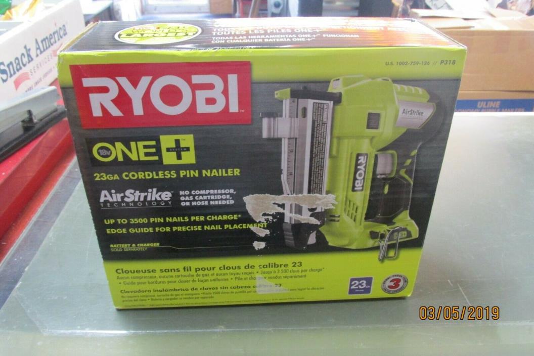 RYOBI 23GA CORDLESS PIN NAILER P318