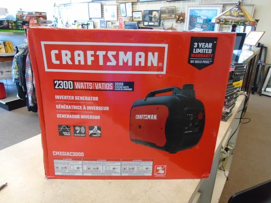 CRAFTSMAN INVERTER GENERATOR. 2300 WATTS, CMXGIAC3000,NIB