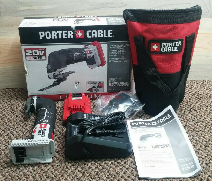 Porter Cable 12-Pc. 20V Max* Lithium Oscillating Tool Set