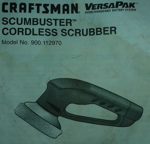 Vintage Craftsman (scrubbuster cordless scrubber) Tool Kit with manual