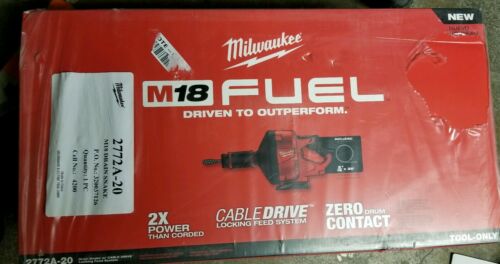 Milwaukee 2772A-20 M18 FUEL Drain Snake w/ CABLE DRIVE (Tool Only)