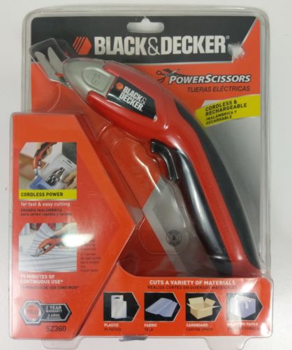 Black & Decker Power Scissors SZ360 Cordless Rechargeable Quick Ship Brand New