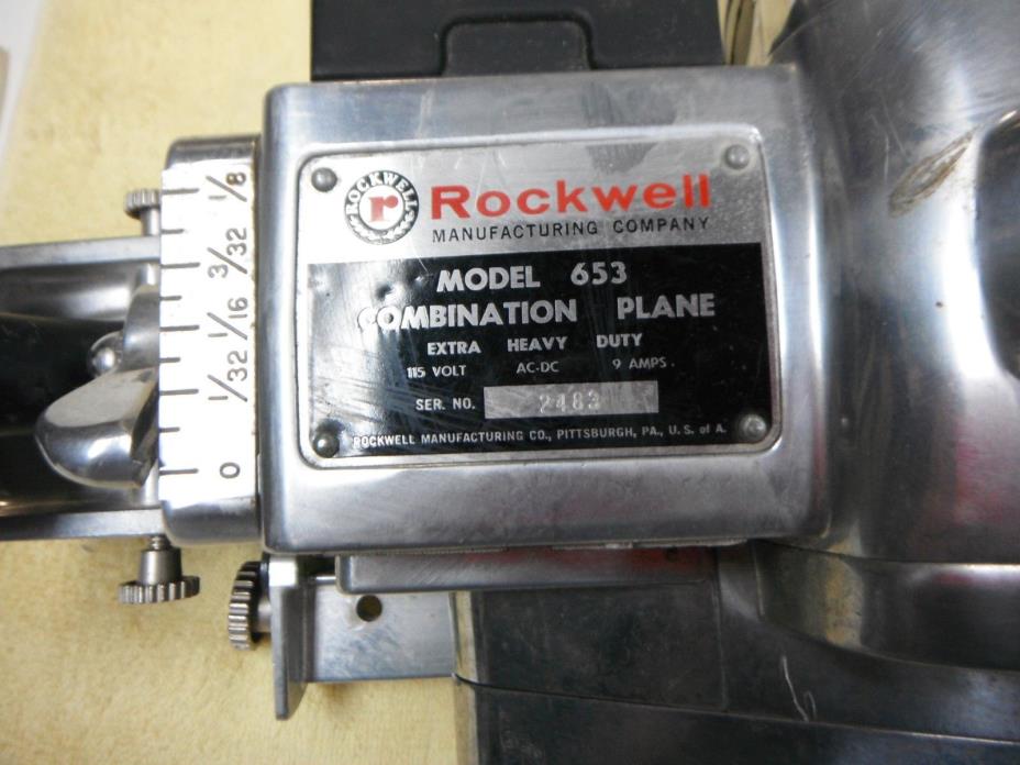 Rockwell Manufacturing / MODEL( 653) VERSA-PLANE/SteelCase/Grinder/ Wrenches