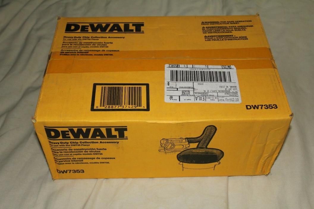 NEW Dewalt DW7353 Heavy Duty Chip Collector Accessory for use with DW735 Planer