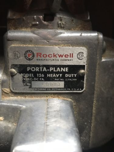 Vintage ROCKWELL model 126 Porta Planer w/ Orig Box & 2 Spiral Cutter Heads