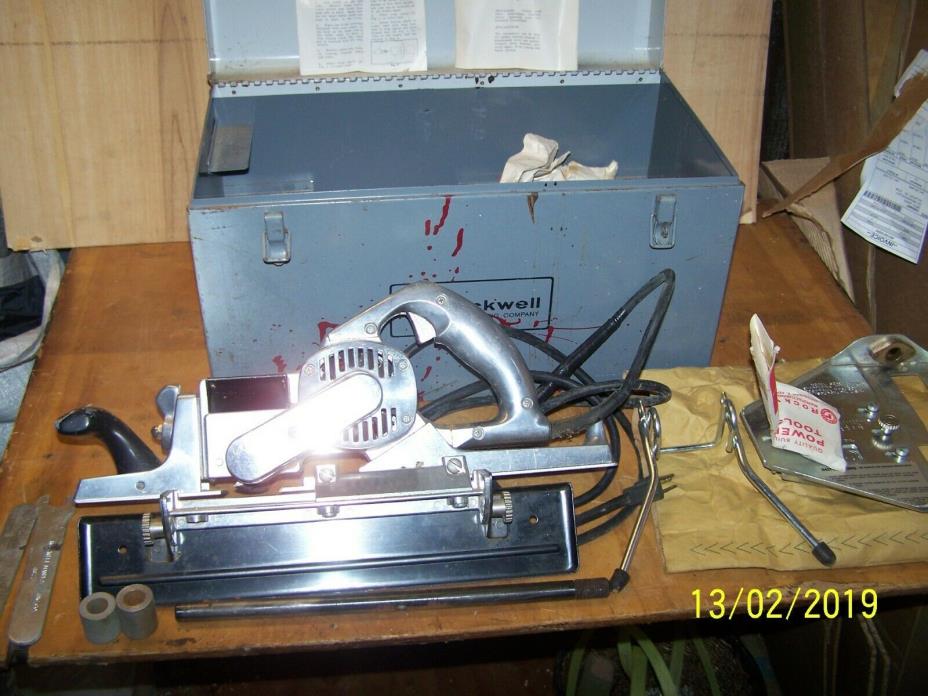 Rockwell Porter Cable Model 653 Plane w/ Metal Case & #5039 Sharpen Attachment