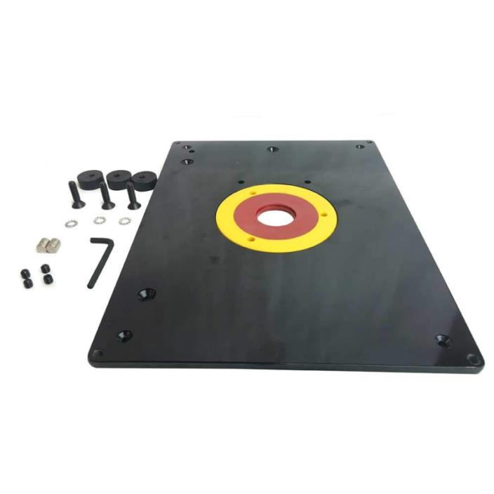 Big Horn 18101 9-Inch x 12-Inch Router Table Insert Plate with Guide Pin & Snap