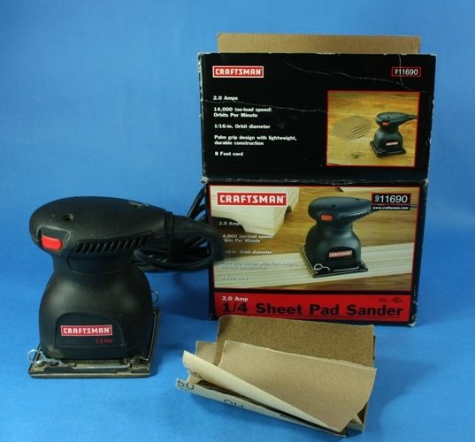 Craftsman  1/4 Sheet Pad Sander Model 116902 2. 0 Amps