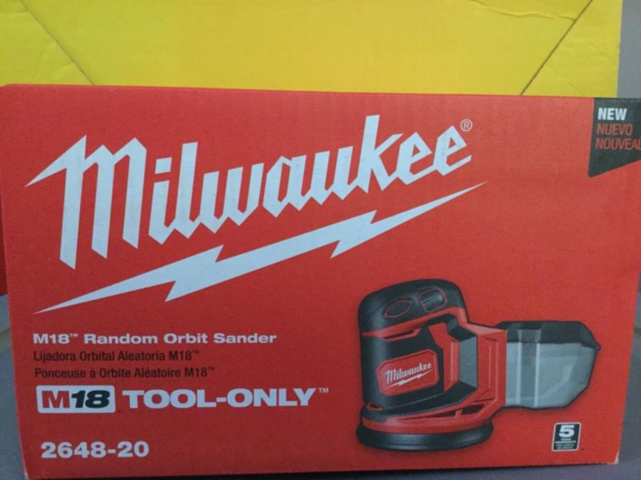 Milwaukee 2648-20 M18 Random Orbit Sander Tool-Only (New)