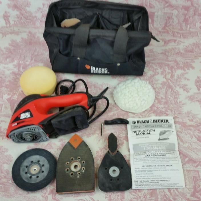 Black & Decker Mega Mouse Sander Polisher Tool Bag and Accessories MS700G