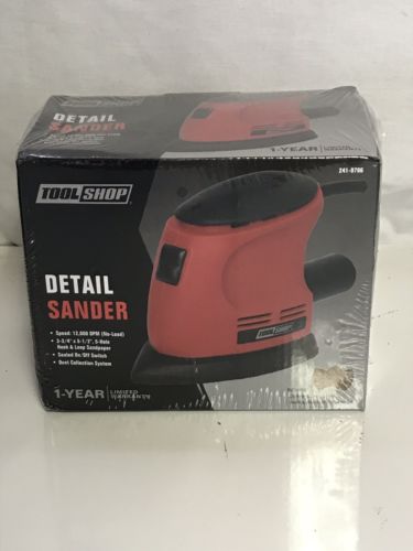 NEW Tool Shop Detail Palm Sander 12,000 OPM w/Dust Collector Sealed NIB