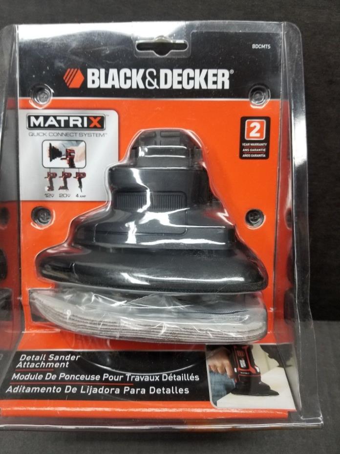 NEW - Black & Decker MATRIX Quick Connect System Detail Sander Attachment BDCMTS