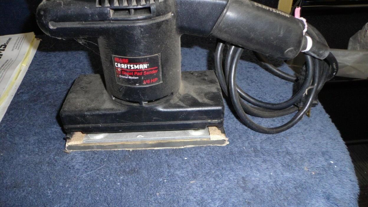 Craftsman 1/6 HP Dual Motion Straight / Orbital Sander Model 315.116112