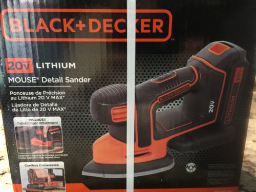 BLACK DECKER BDCMS20C 20V MAX Lithium Mouse Detail Sander Battery Charger NEW!