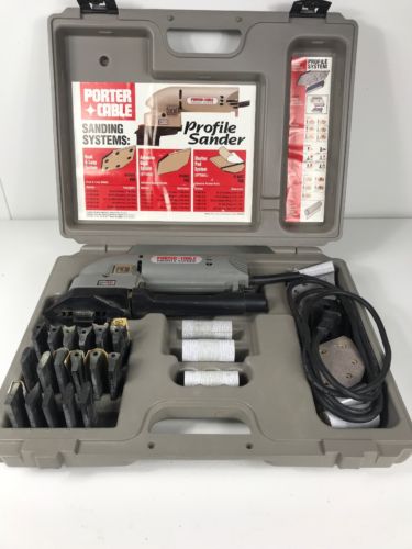 Porter Cable 444 Corded Electric Profile Sander w/ Case And Attachments