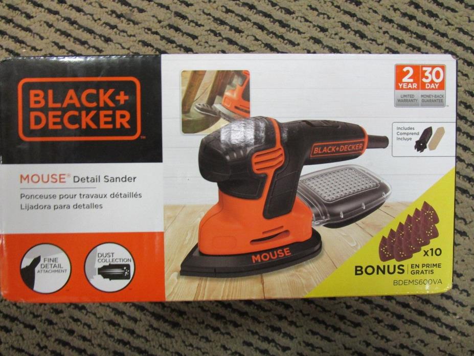 Black + Decker Mouse Detail Sander BDEMS600VA BRAND NEW
