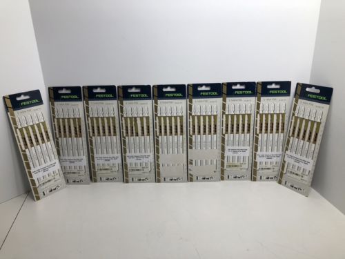 9 Festool 5-Packs of Jigsaw Blades S 145/4 FSG, 45 Blades in All, NEW!