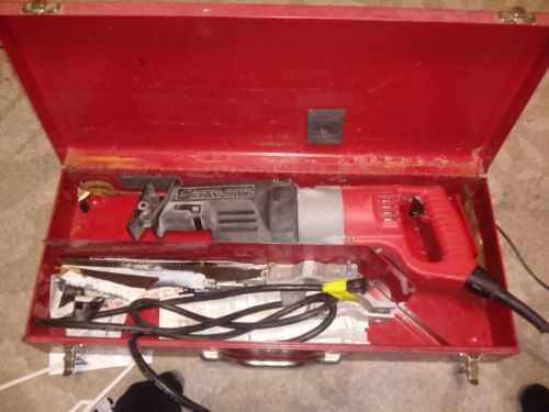 Milwaukee Super Sawzall Orbital Reciprocating Saw 11 Amp, Metal Case USA 6521-21