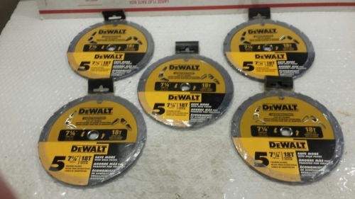 (25) DEWALT DW3192 7-1/4 Inch 18 Tooth Circular Saw Blades----DW3592(Bulk)----