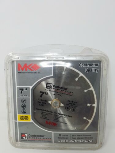 MK Diamond 167015 Segmented Rim Contractor Diamond Blade, 7” NEW