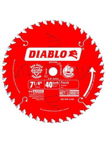 Freud Diablo D0740A 7 1/4 in. X 40 Tooth Saw Blade Pack Of 10