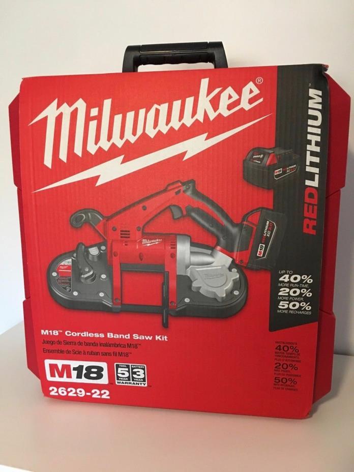 New Milwaukee 2629-22 M18 18V Portable Cordless Band Saw Kit