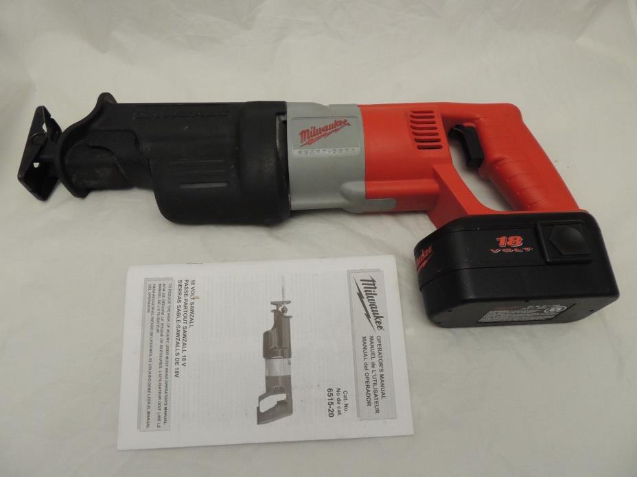 Milwaukee 6515-20 18V Cordless Sawzall Reciprocating Saw w/ Battery No charger