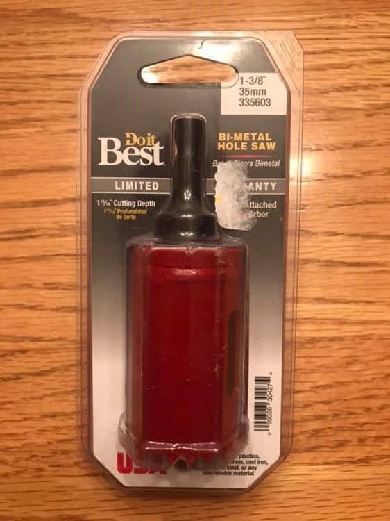 Do It Best 335603 BI-METAL HOLE SAW WITH ATTACHED ARBOR  1 3/8 *FREE SHIPPING*