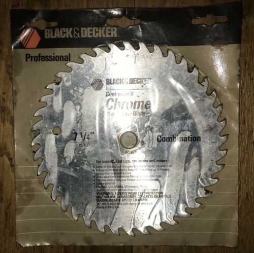 Black & Decker 7-1/4 in. Combination Contractors Chrome Plated Saw Blade New