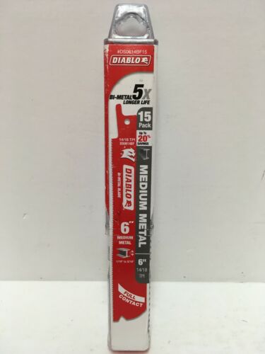 Diablo 6” Metal Cutting Blades 14/18 TPI 15 Pack DS0614BF15