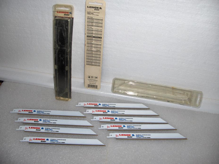 (9) Lenox GOLD Bi-Metal TITANIUM 818G--18T,Reciprocating Blade 8 