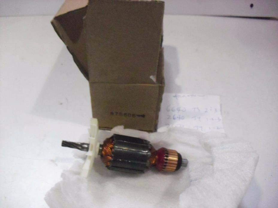 Porter Cable Armature # 876606 For  2640 (T1,2,3) 2650 (T1,2) & 6640 (T2,3)