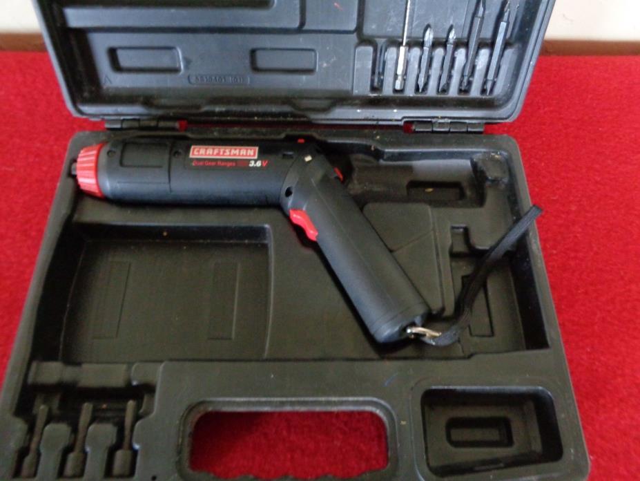 Craftsman Cordless Screwdriver Model 315.111690 with case and extras