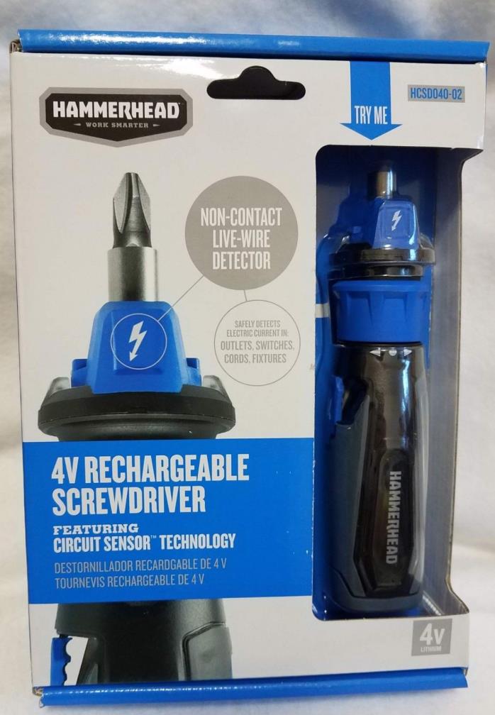 HAMMERHEAD Circuit Sensor Li-ion Cordless Screwdriver HCSD040-02 New