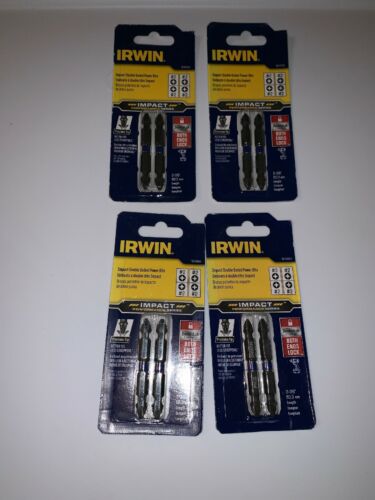 Pack Of 4 Irwin 1870983 Double-Ended Impact Bit, #2 x 2-3/8